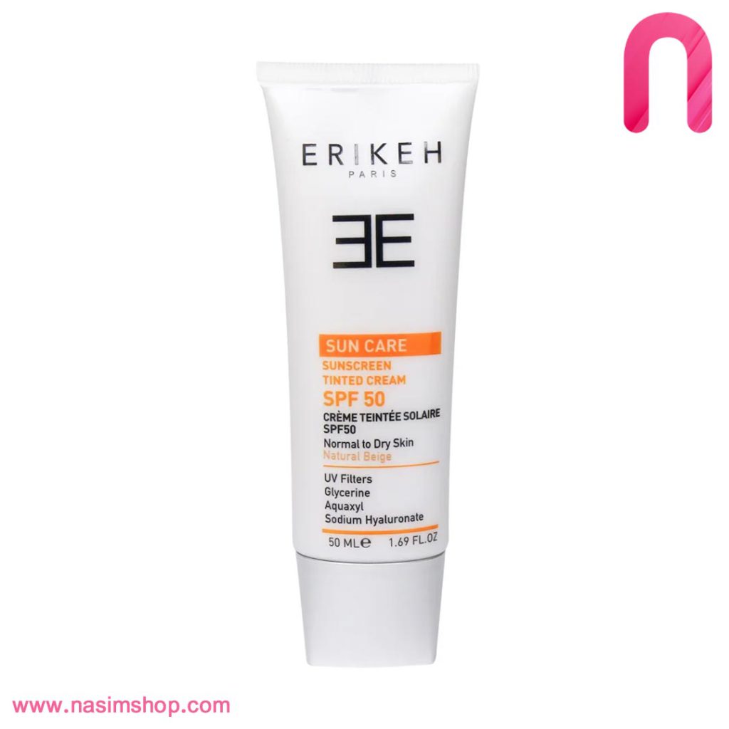 ضد آفتاب رنگی آنتی آکنه اریکه SPF50 مدل Natural Beige-2