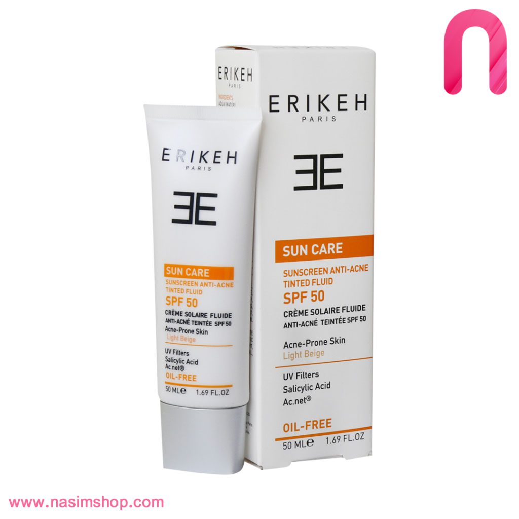 کرم ضد آفتاب فاقد چربی SPF50 اریکه لایت بژ2