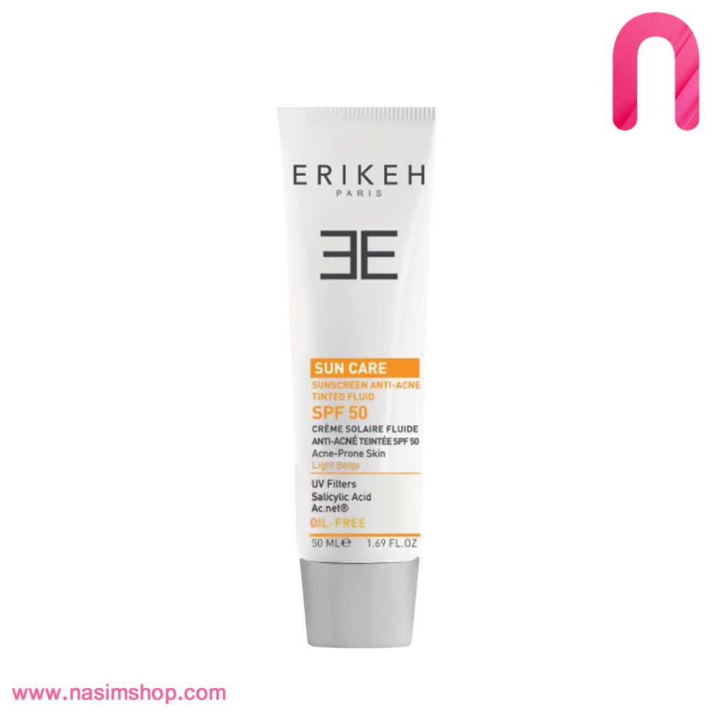 کرم ضد آفتاب فاقد چربی SPF50 اریکه لایت بژ
