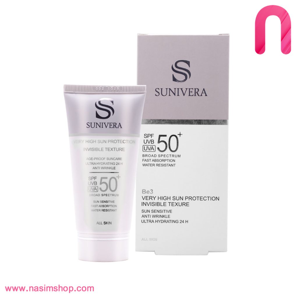 ضدآفتاب بی رنگ سانیورا بدون چربی برای انواع پوست Sunivera spf50