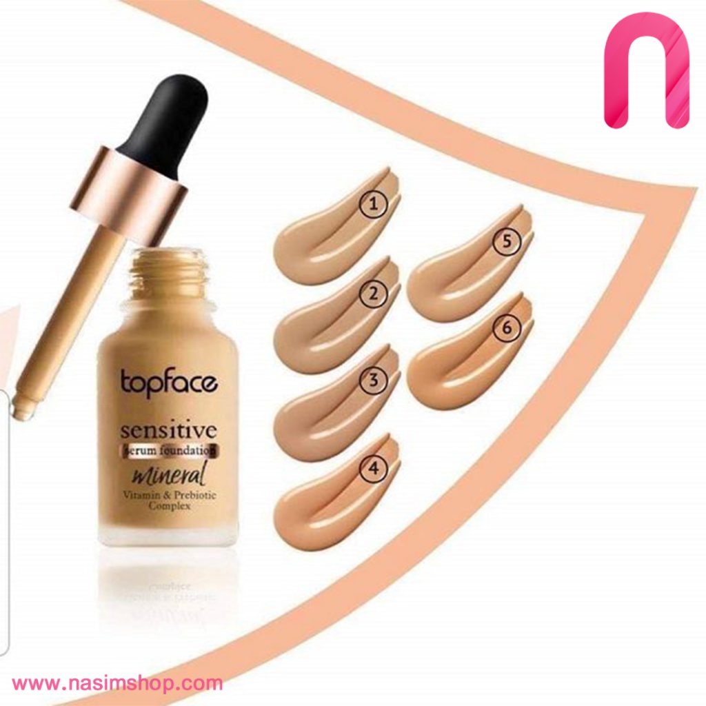کرم پودر سرمی گیاهی تاپ فیس topface مدل sensitive serum foundation mineral-4
