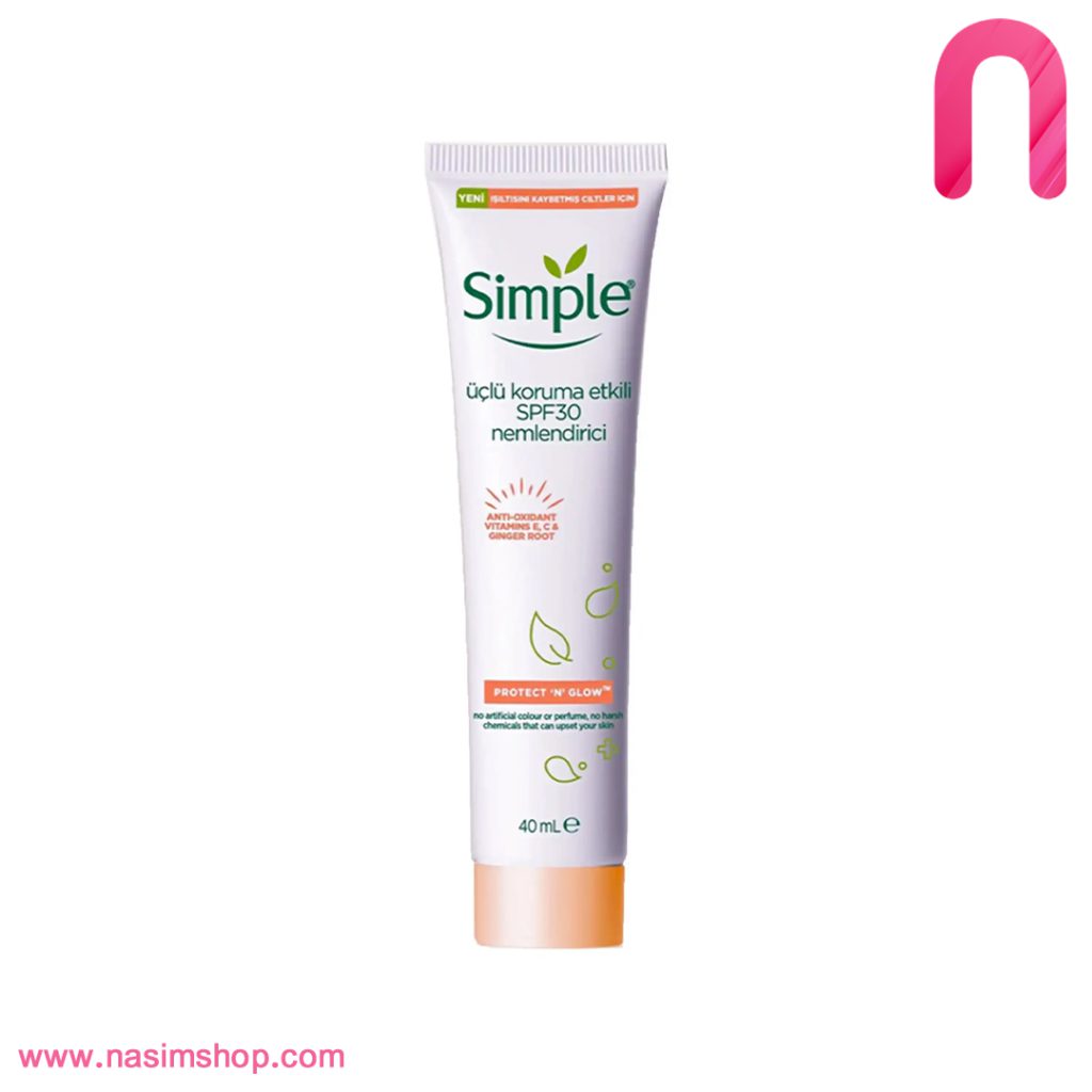 کرم مرطوب کننده حاوی ضدآفتاب SPF 30 سیمپل