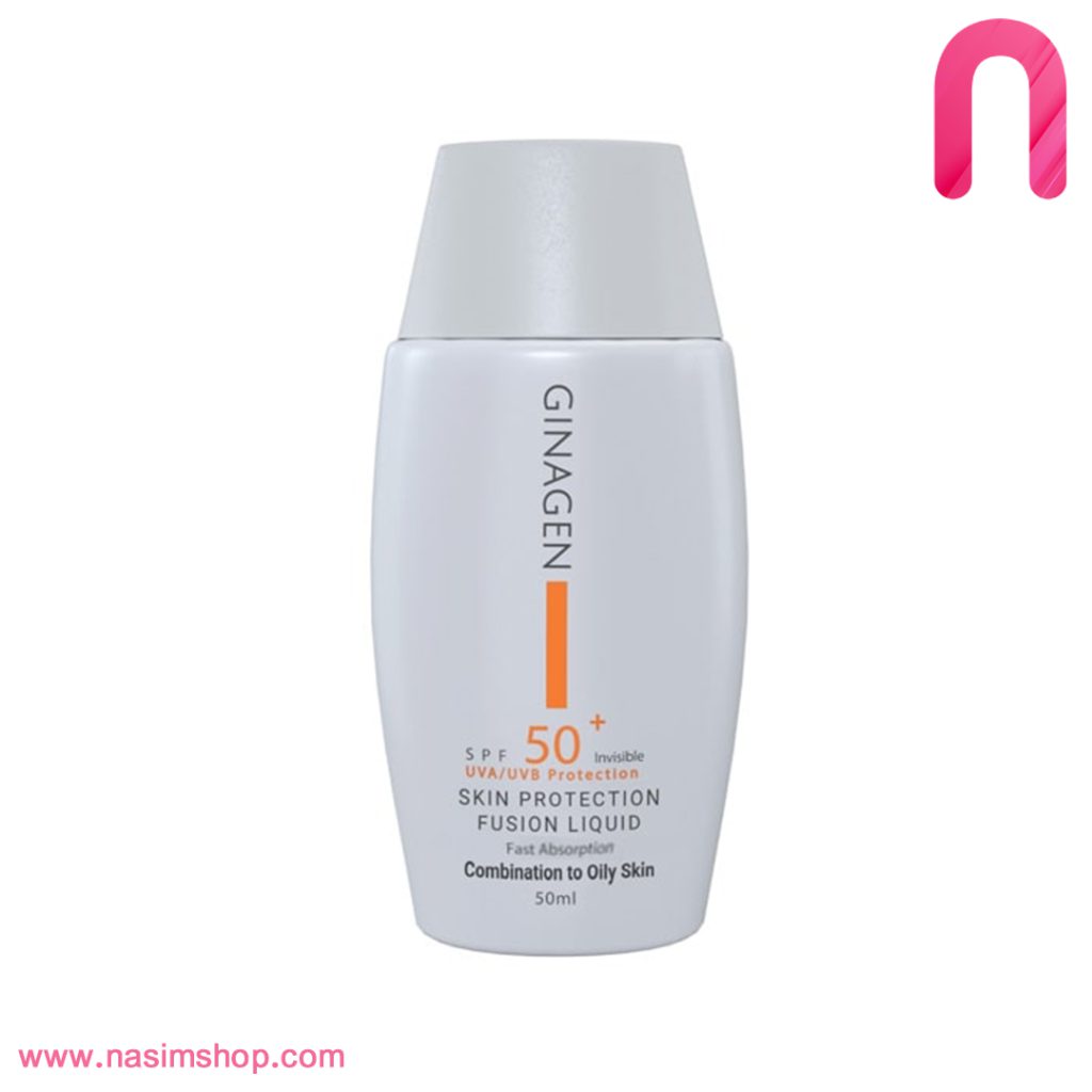 ضد آفتاب بی رنگ پوست چرب فیوژن لیکویید ژیناژن SPF50