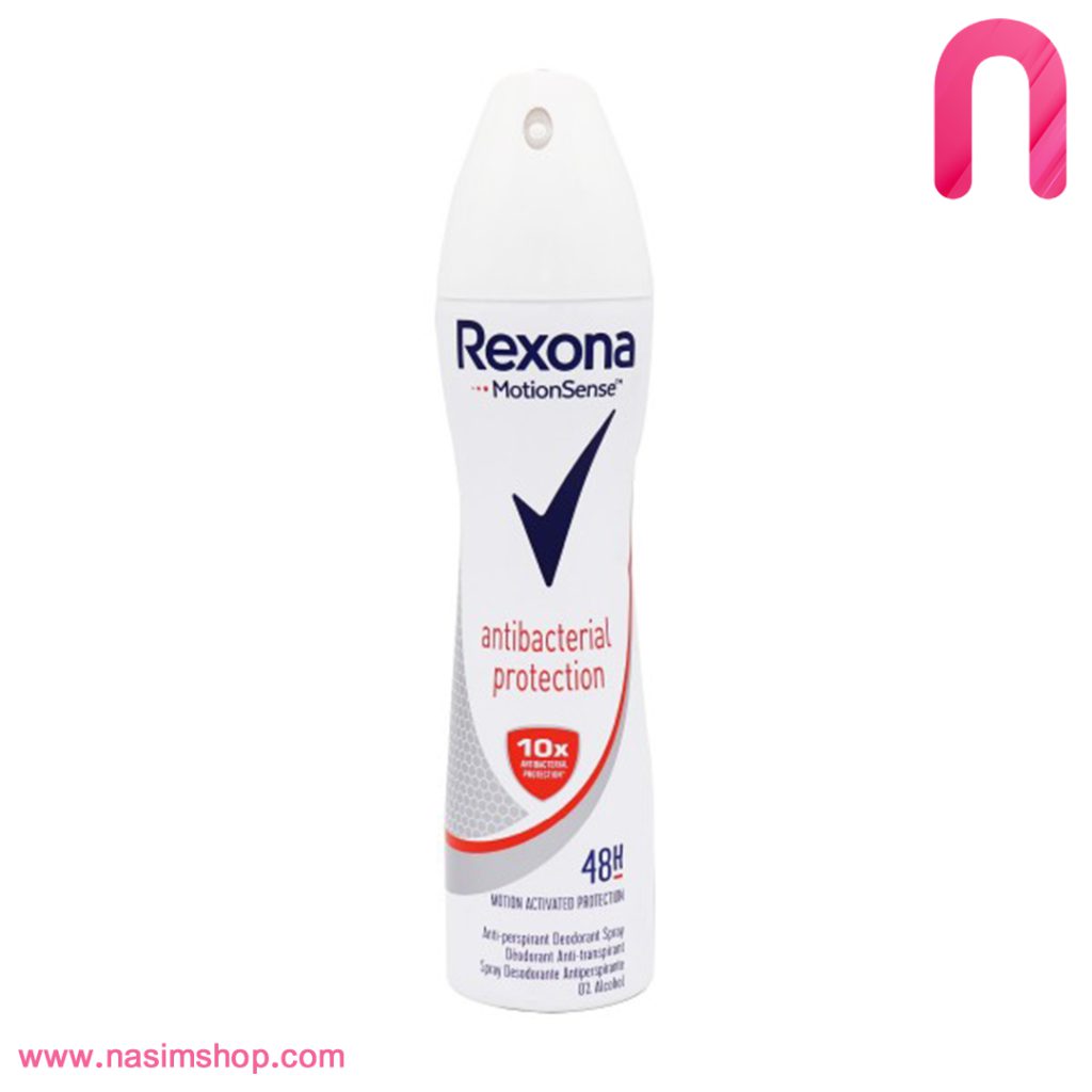 اسپری بدن زنانه رکسونا Rexona مدل antibacterial protection