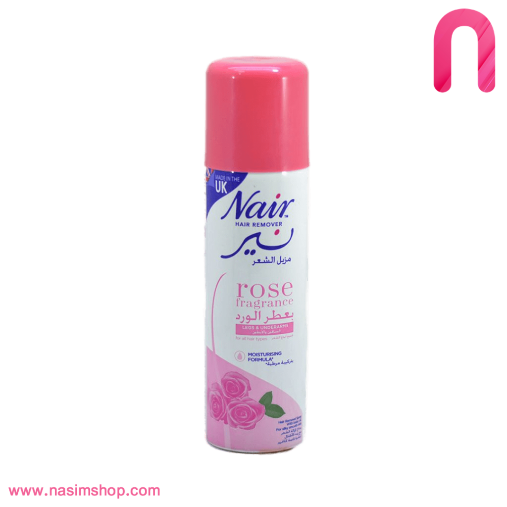 اسپری موبر نیر Nair Hair Remover حاوی عصاره گل رز