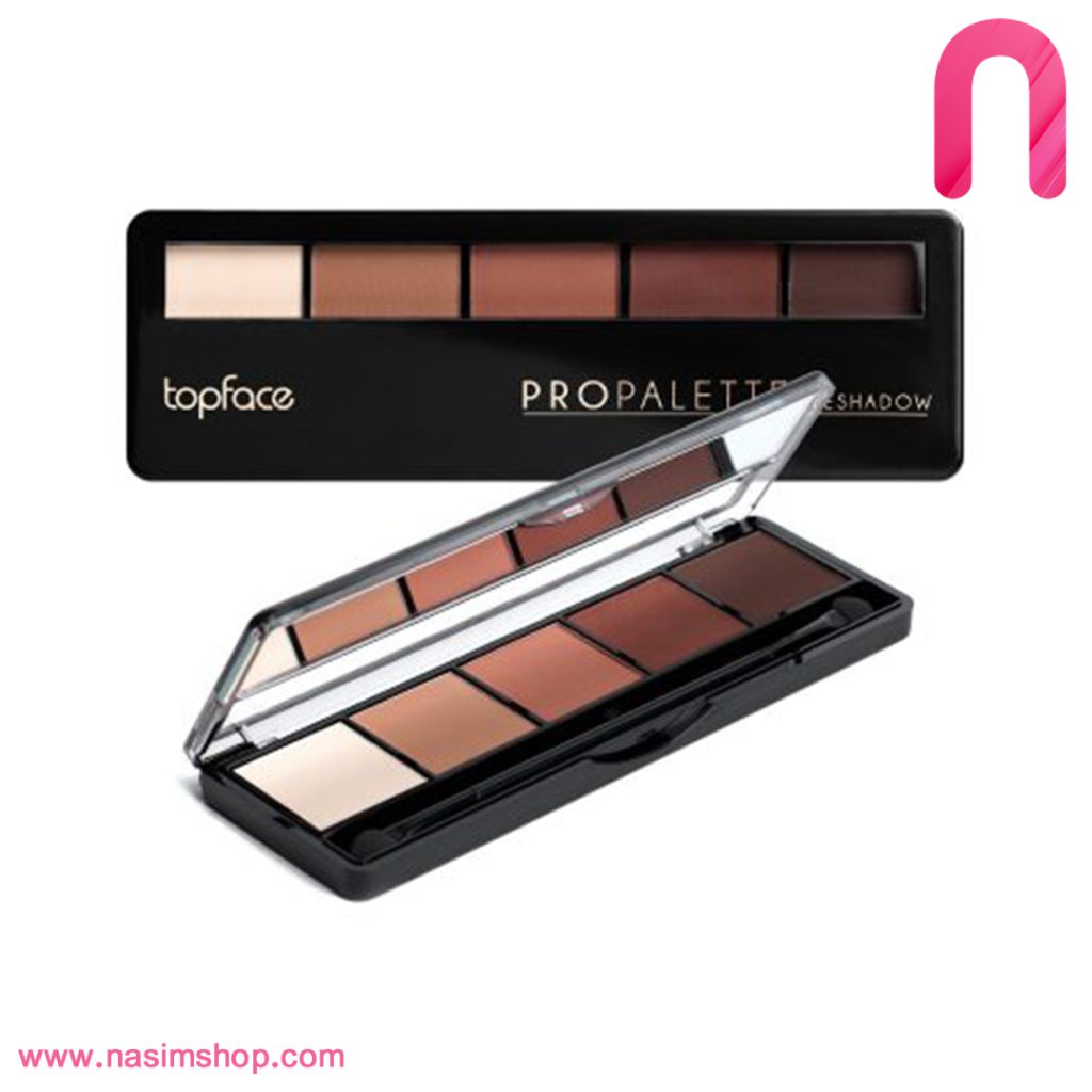 پالت سایه چشم 5 رنگ تاپ فیس مدل کد018 Pro Palette Eyeshadow
