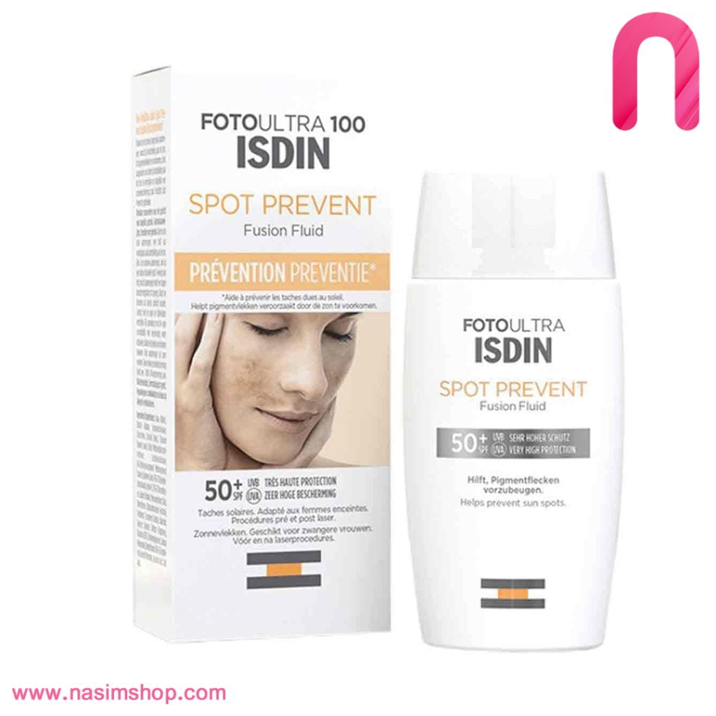 ضد آفتاب ضد لک ایزدین مدل SPOT PREVENT حاوی SPF50