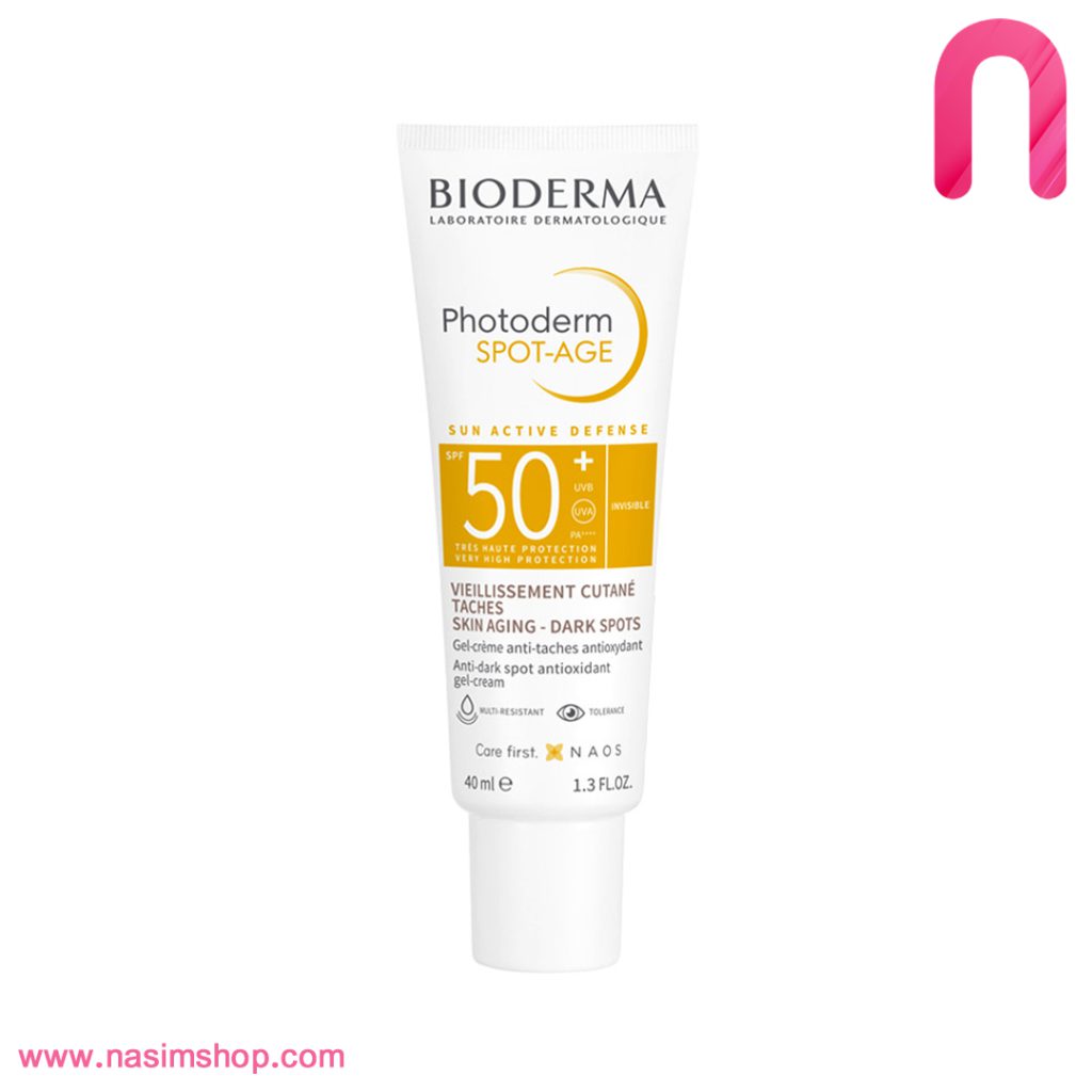 ژل کرم ضد آفتاب بی رنگ Photoderm Spot Age SPF50 بایودرما2