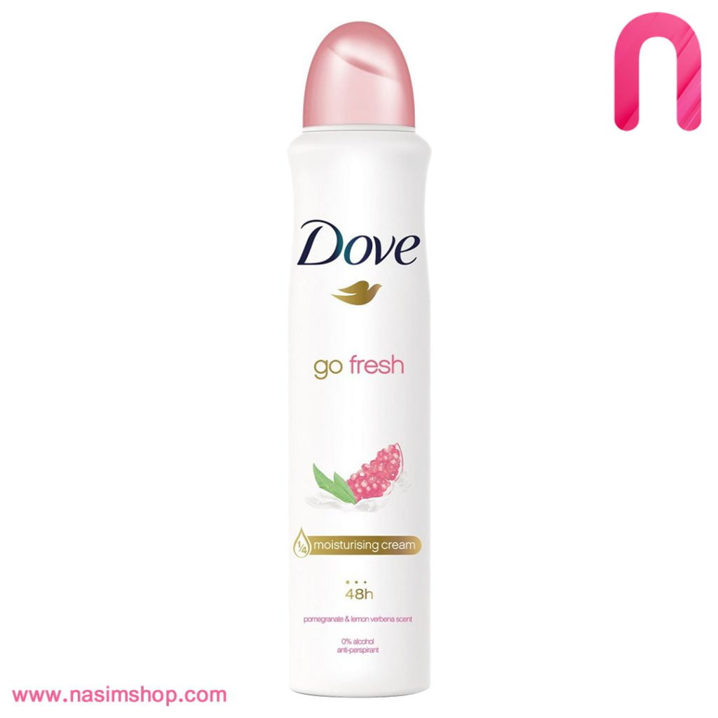 اسپری ضد تعریق زنانه داو مدل Go Fresh با رایحه انار حجم 250 میل