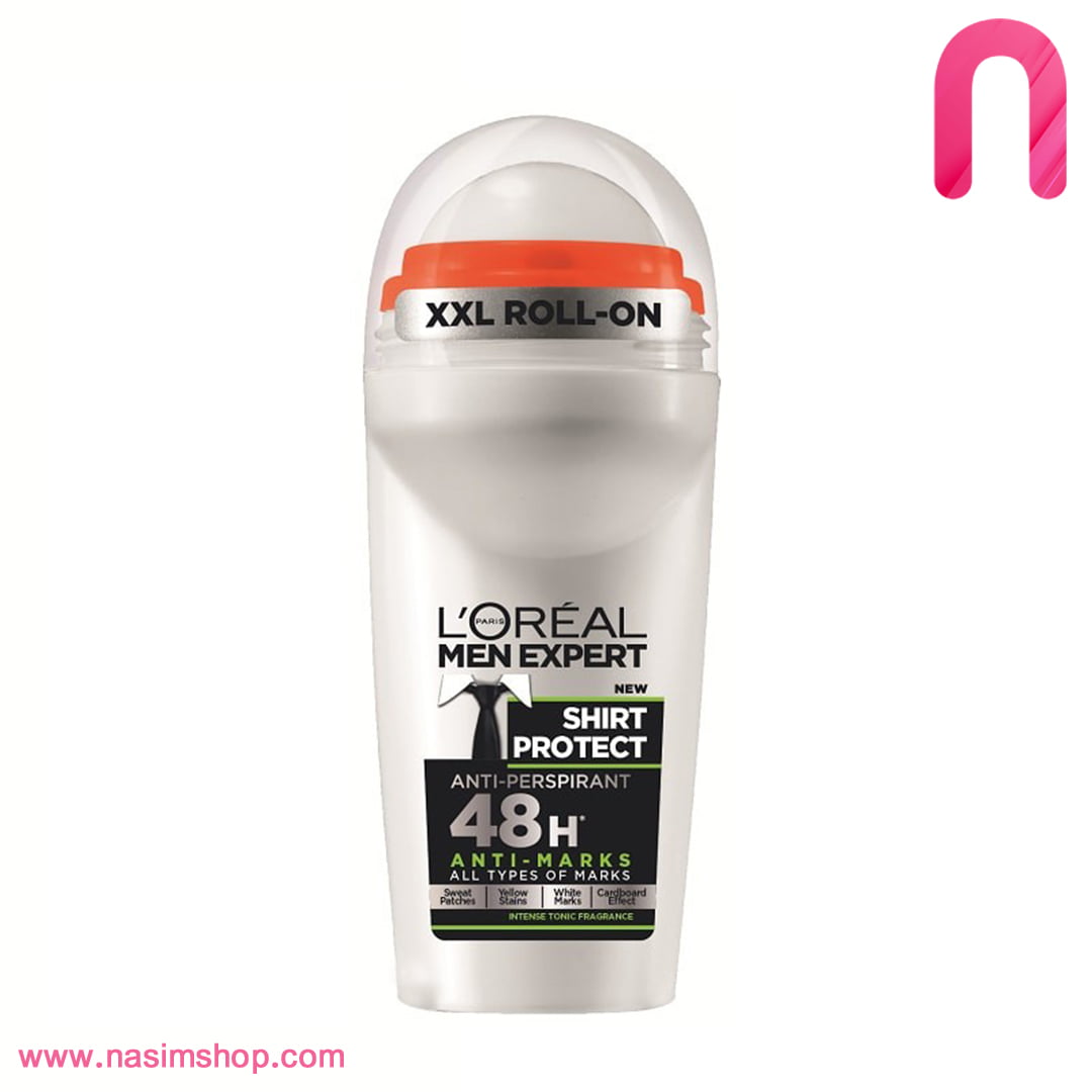 رول ضد تعریق لورآل loreal مدل shirt protect حجم 50 میل