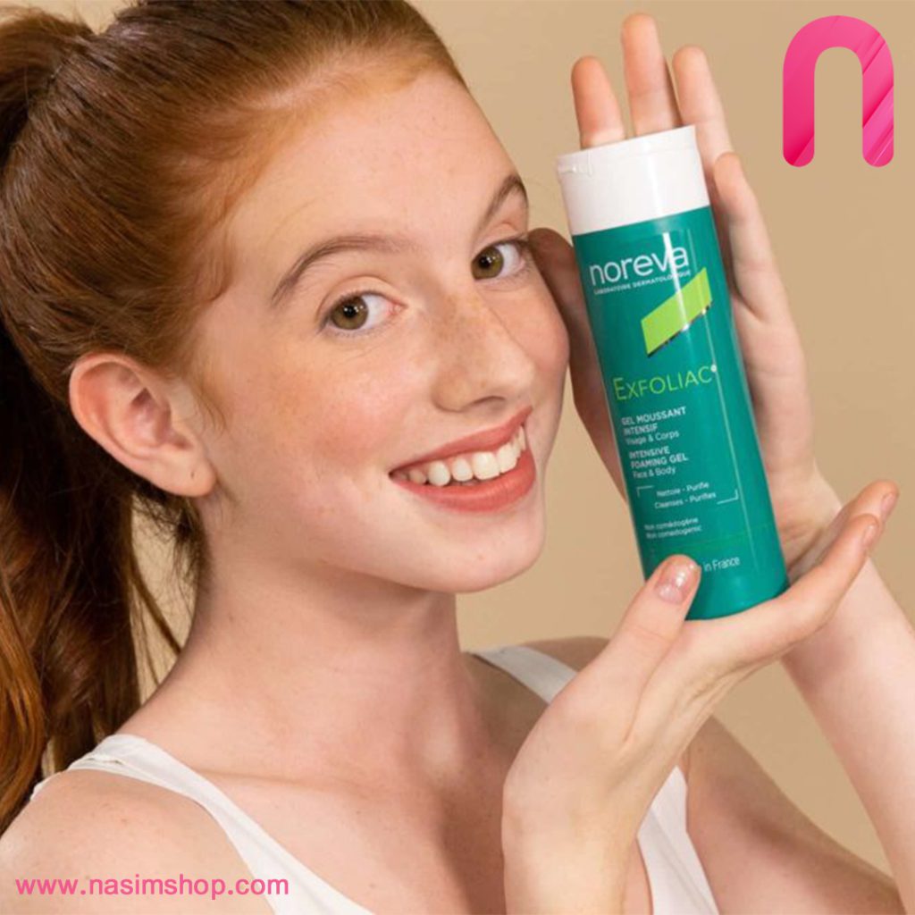 ژل پاک کننده صورت و بدن Exfoliac نوروا Noreva2
