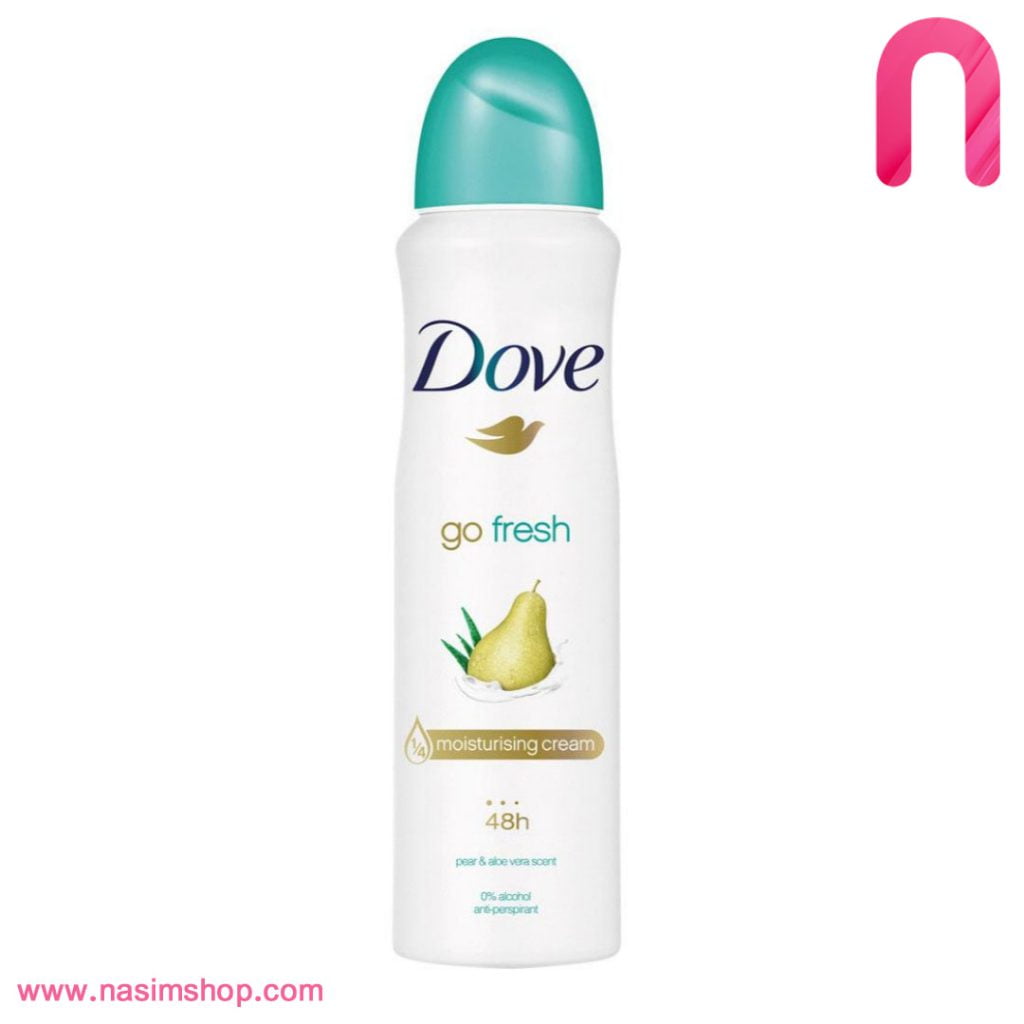 اسپری ضد تعریق داو مدل Go Fresh با رایحه گلابی و آلوئه ورا حجم 250 میل