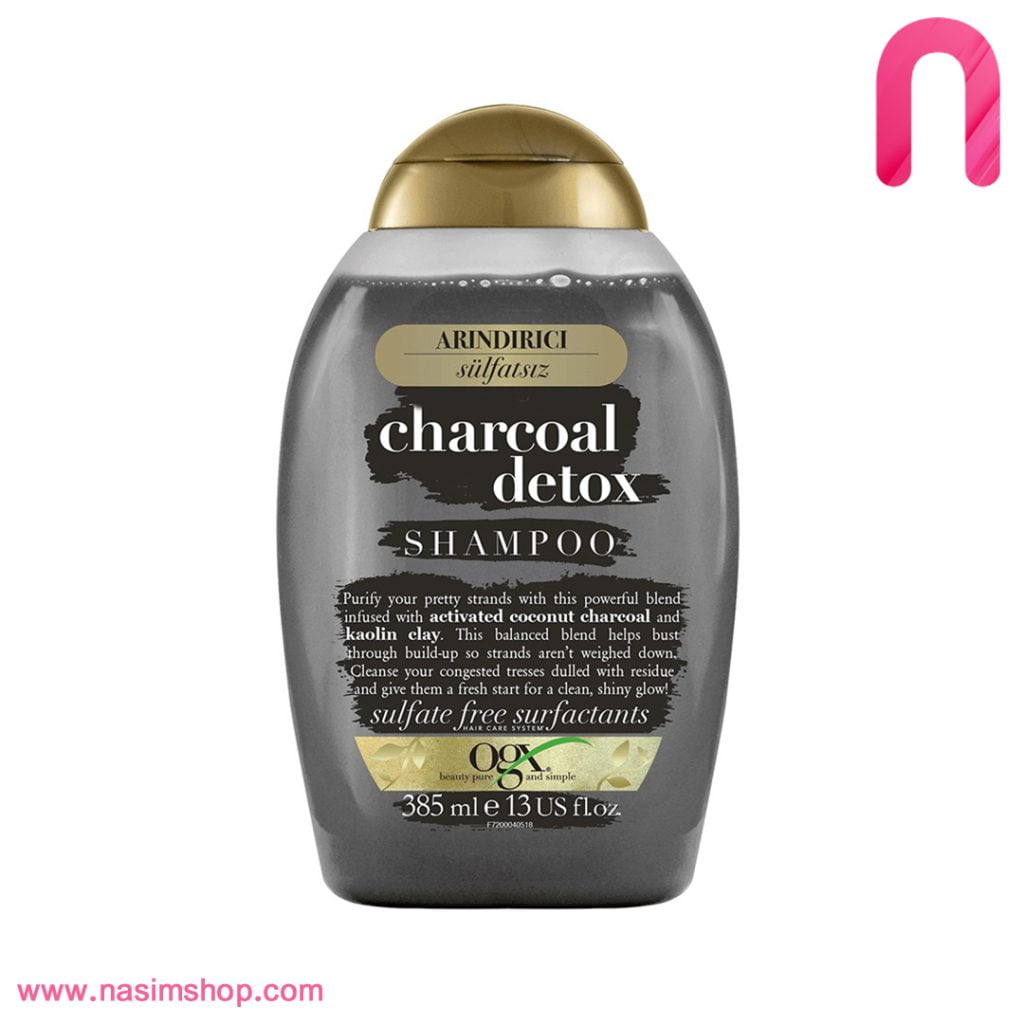 شامپو بدون سولفات ogx مدل charcoal detox