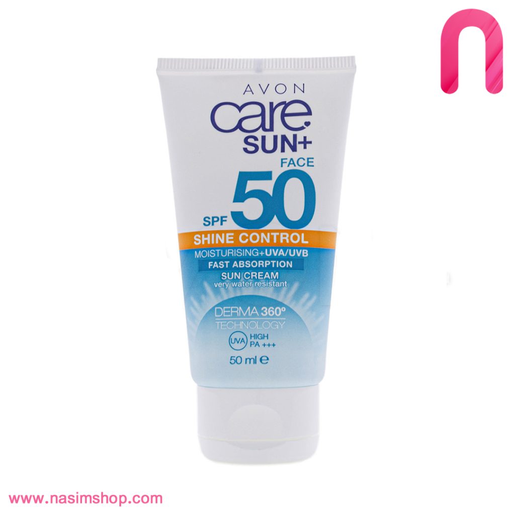کرم ضد آفتاب بی رنگ آون فاقد چربی SPF50 مدل Shine Control حجم 50 میل