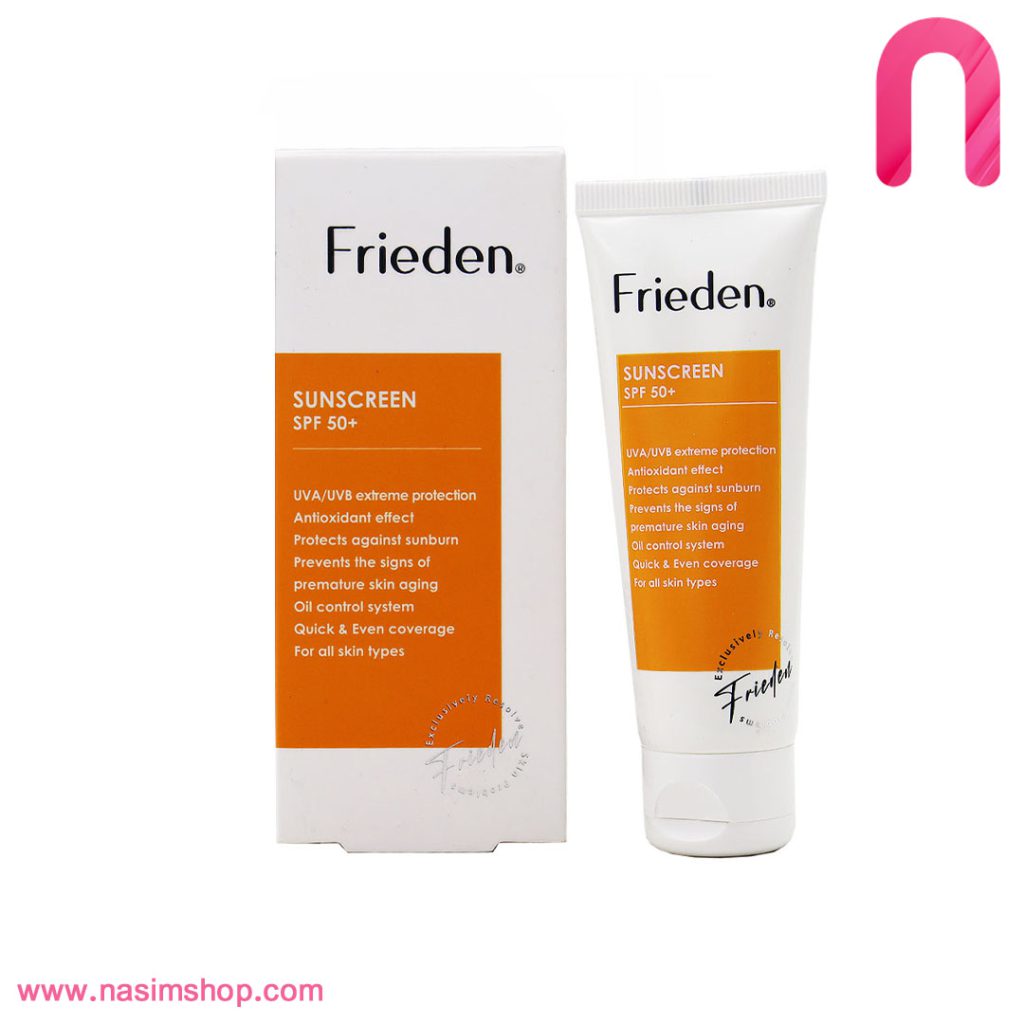 کرم ضد آفتاب بدون رنگ فریدن FRIEDEN SUNSCREEN SPF +50
