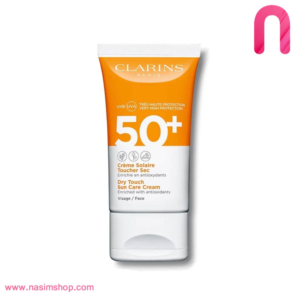 ضد آفتاب درای تاچ بی رنگ کلارنس SPF50