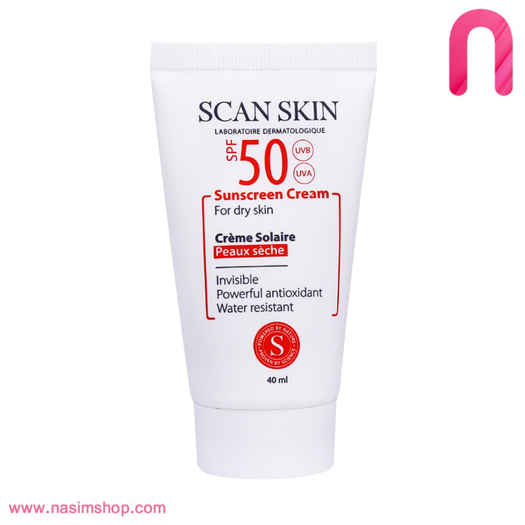 کرم ضد آفتاب بی رنگ پوست خشک SPF50 اسکن اسکین2