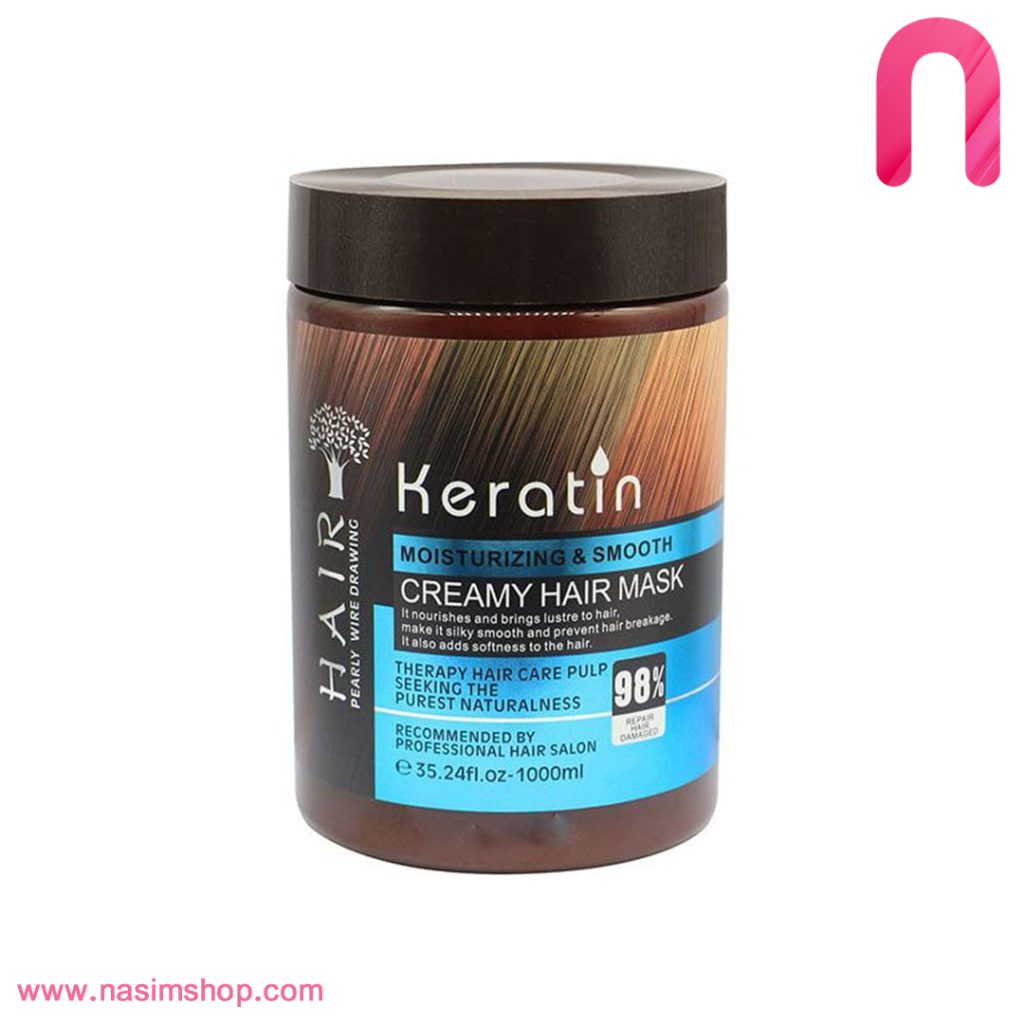 ماسک مو کراتین برند هیر Hair حجم 1000 میلی لیتر