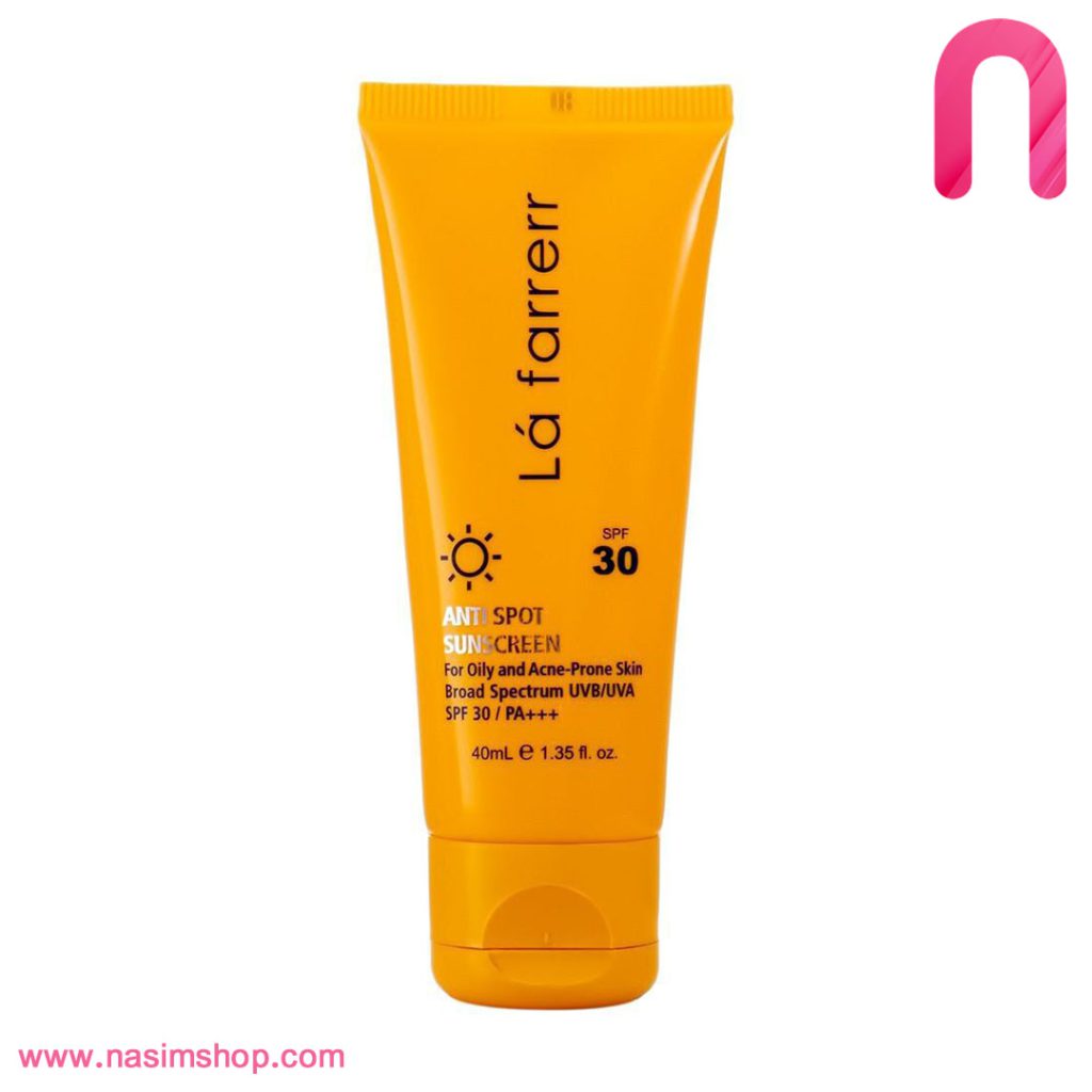 کرم ضد آفتاب ضدلک بی رنگ پوست چرب SPF30 لافارر-3