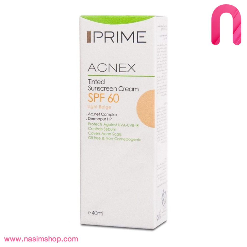 کرم ضد آفتاب رنگی SPF60 پریم مناسب پوست چرب-2