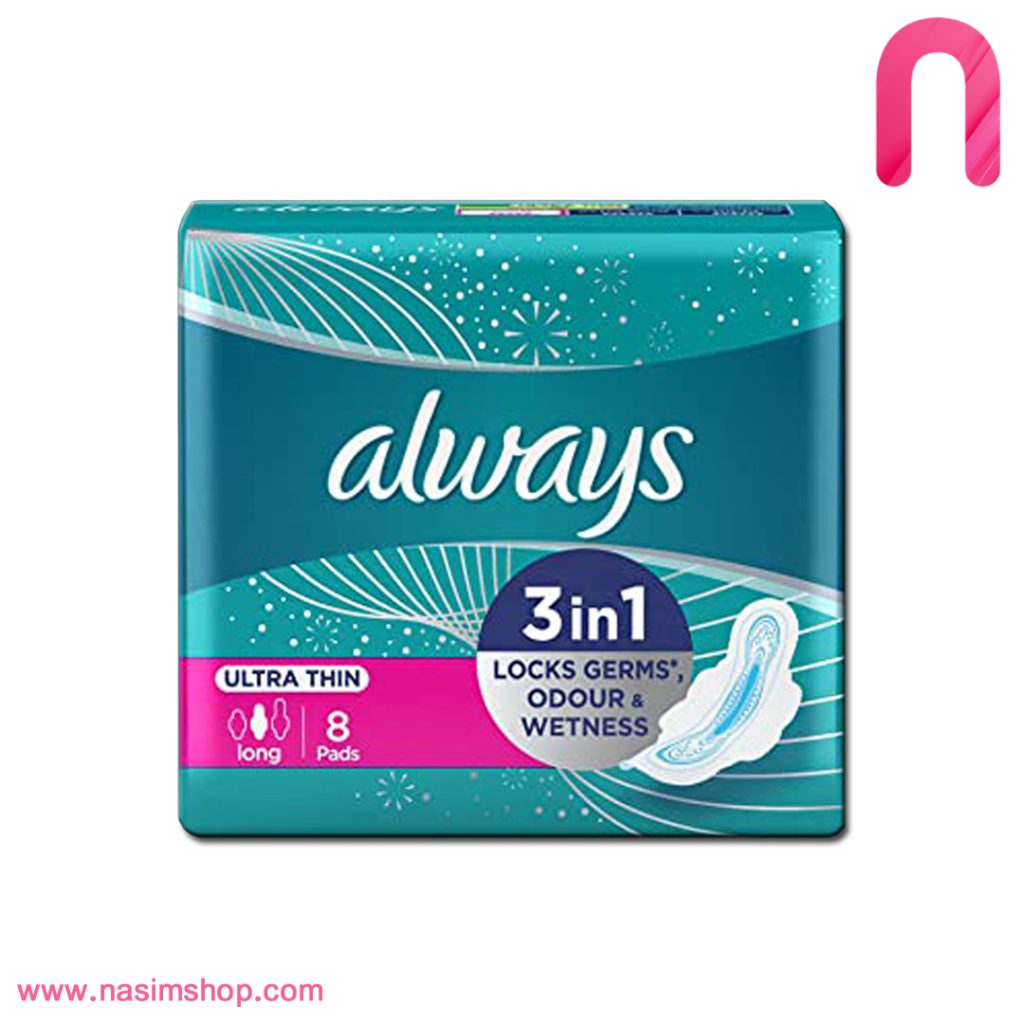 نوار بهداشتی الویز مدل Ultra Thin سایز Long بسته ۸ عددی