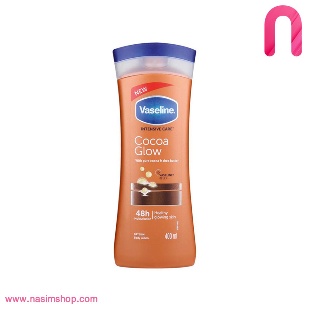 لوسیون بدن وازلین مدل Cocoa Glow حجم 400 میلی لیتر