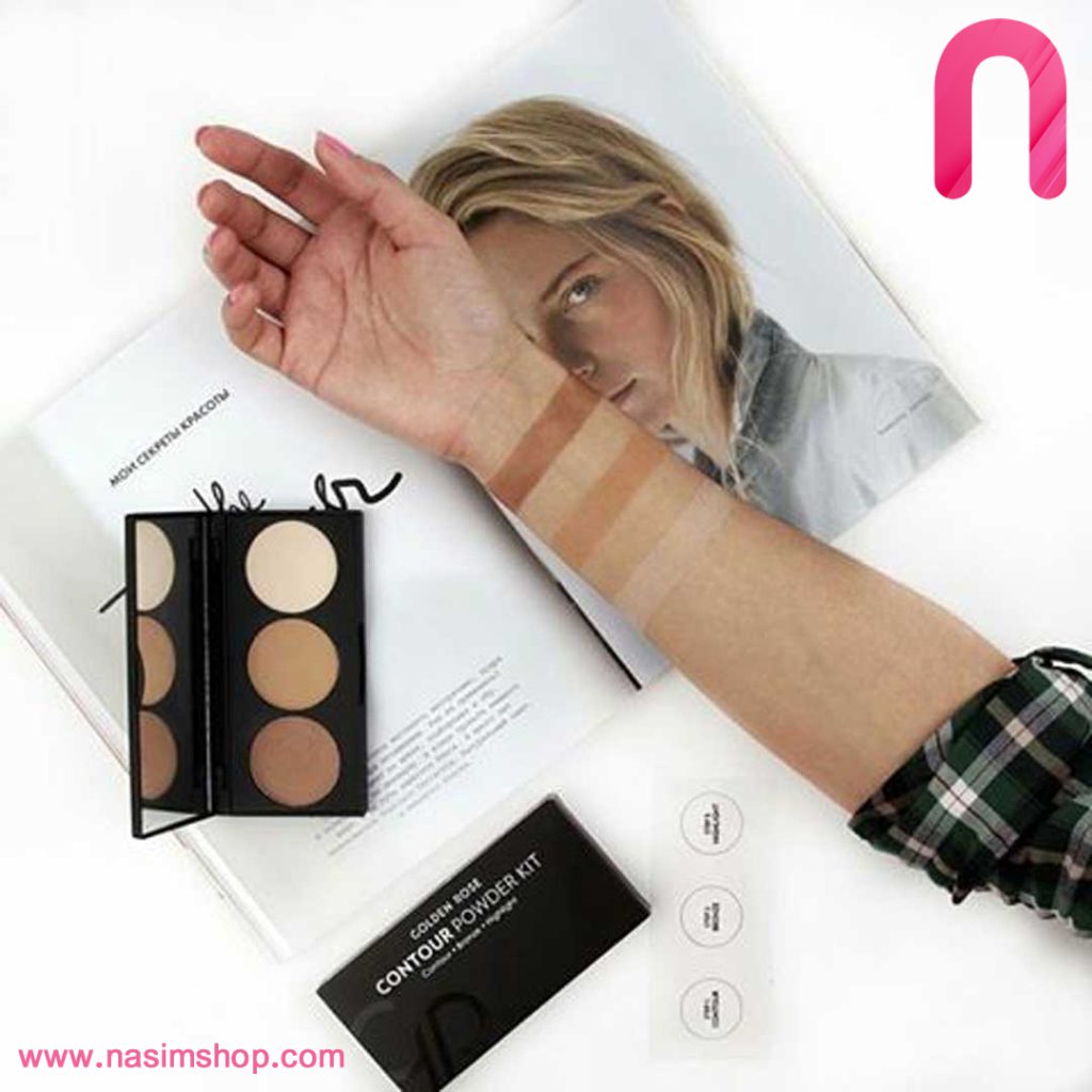 پالت کانتور پودری گلدن رز 3 رنگ Contour Powder Kit