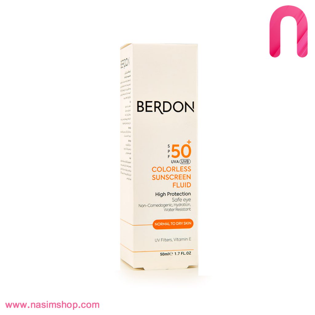 کرم ضد آفتاب بی رنگ بردن برای پوست نرمال تا خشک +SPF 50