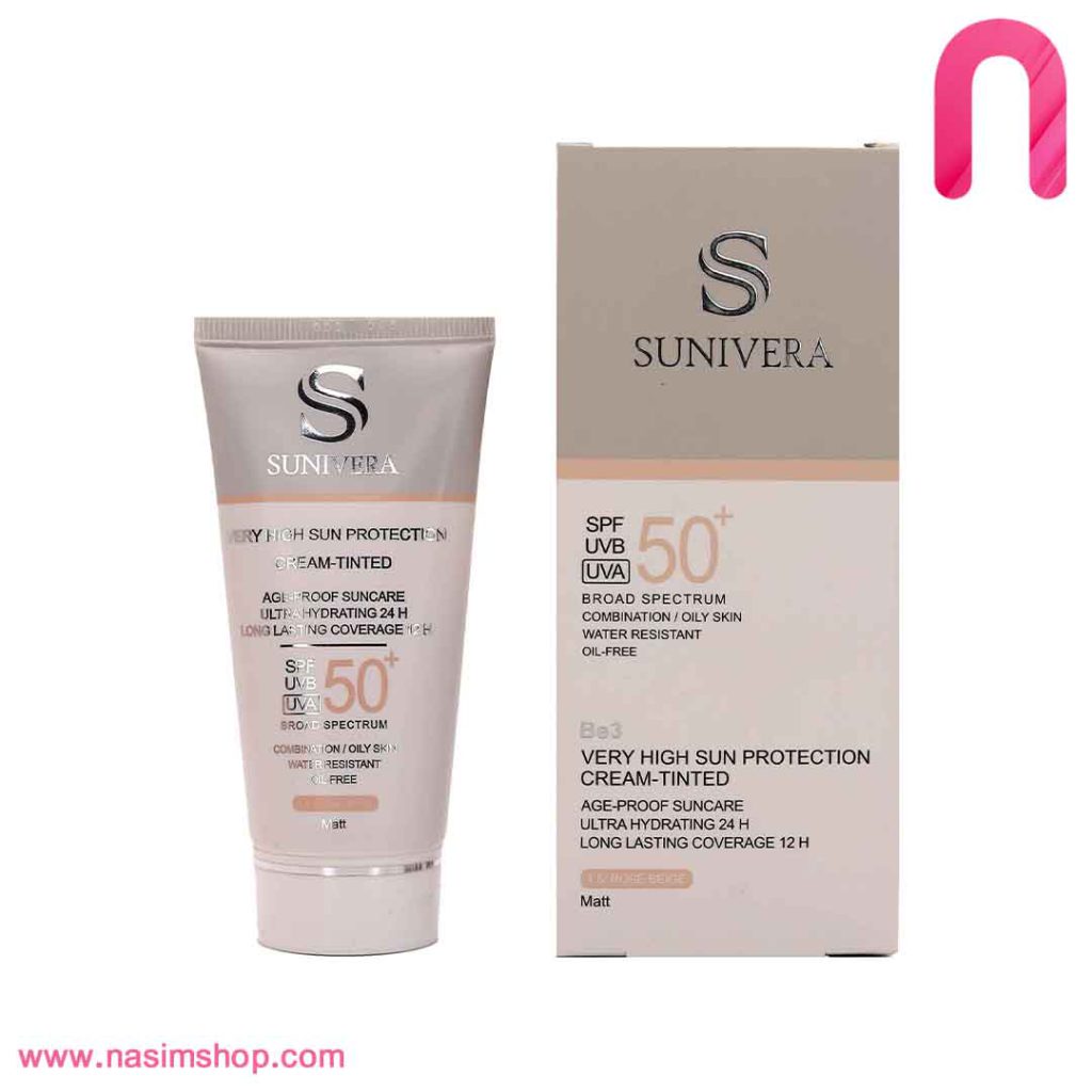 کرم ضد آفتاب رز بژ پوست چرب و مختلط سانیورا spf50 حجم 50 میلی لیتر