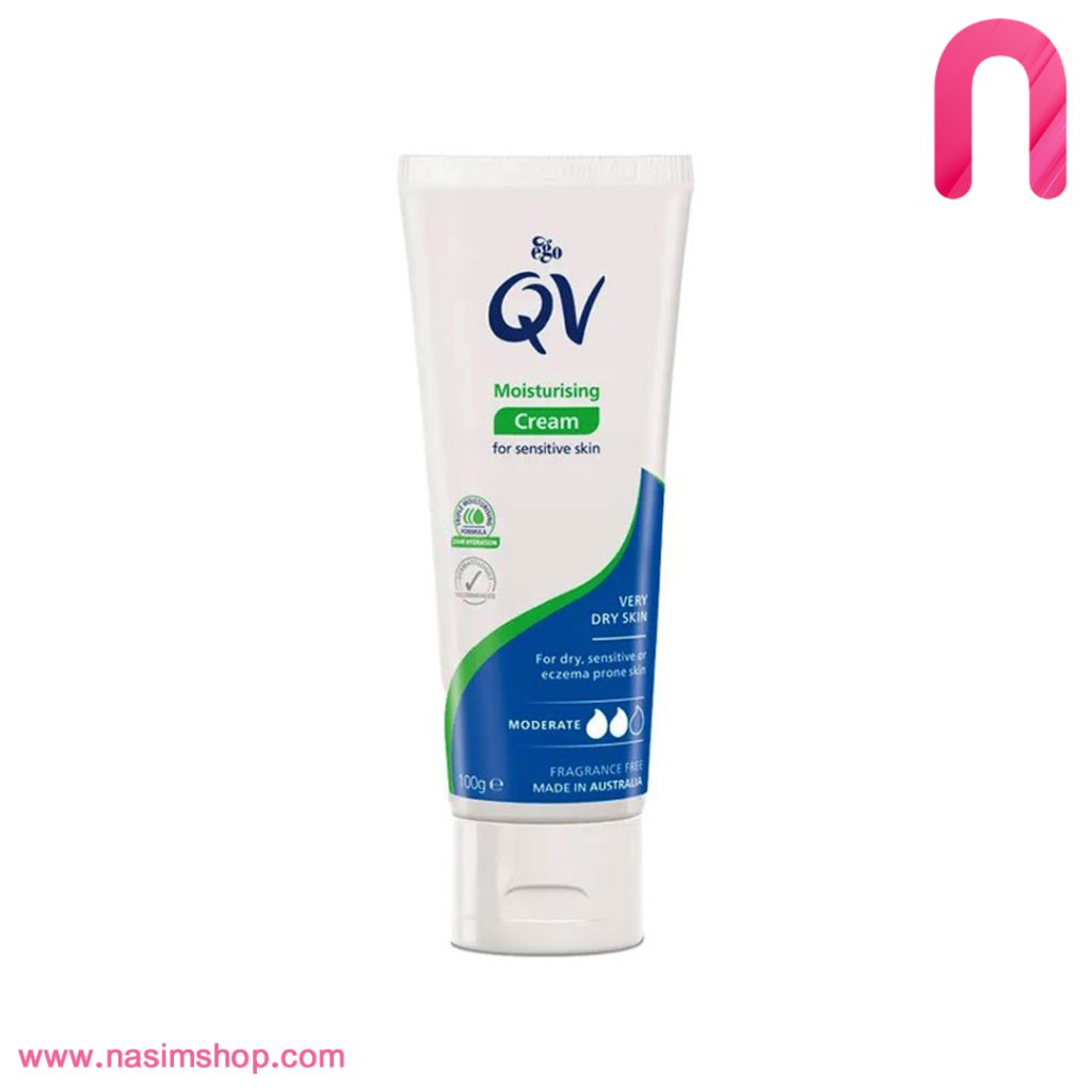 کرم مرطوب کننده و آبرسان قوی کیو وی QV مخصوص پوست خشک و حساس(100 گرم)