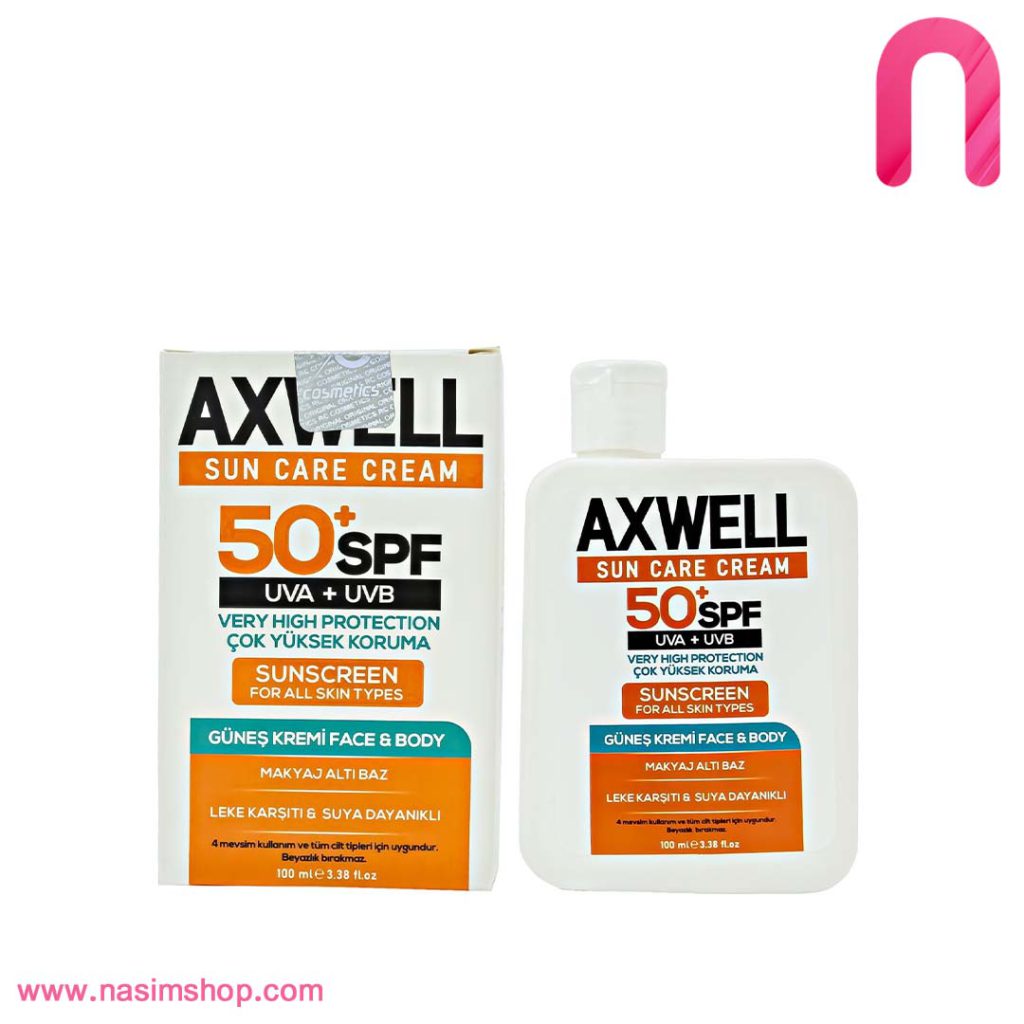 کرم ضد آفتاب ضد لک SPF 50 + آکسول آرسی کازمتیک Axwell