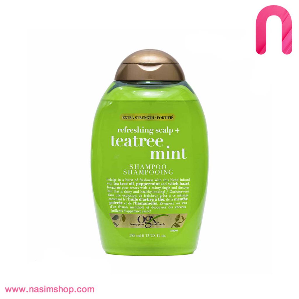 شامپو تقویت کننده teatree mint او جی ایکس
