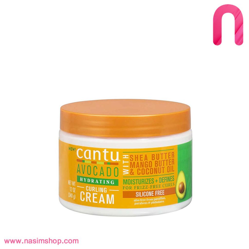 کرم فر کننده موی آووکادوی کانتو Cantu Hydrating Curling Cream حجم 340 گرم