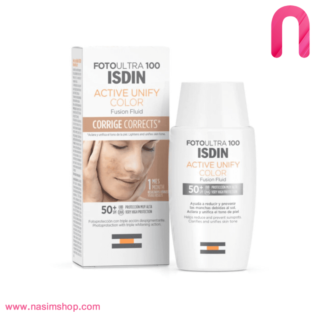 ضد آفتاب و ضد لک رنگی ایزدین ISDIN Foto Ultra 100 Active Unify COLOR SPF 50