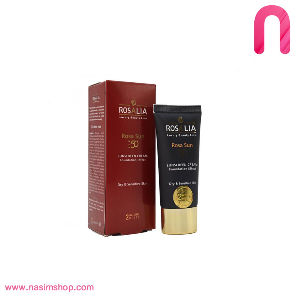 ضد آفتاب رنگی رزالیا مناسب پوست خشک SPF 50