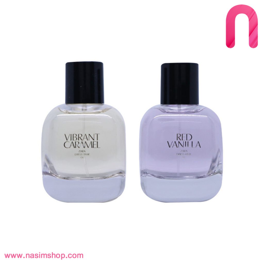 پک دوتایی ادکلن زارا مدل vibrant caramel & red vanilla