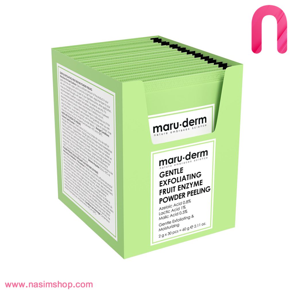 پودر AHA مارودرم مدل gentle exfoliating fruit enzyme