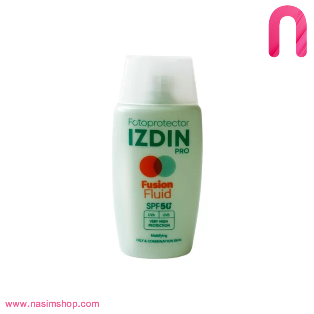 ضد آفتاب بی رنگ ایزدین پرو مدل fusion fluid